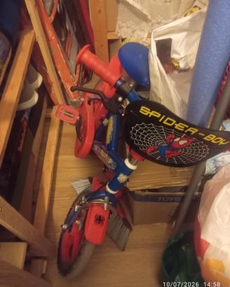 Bicicletta spiderman bambino