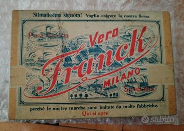scatola antica di metallo Vero Franck