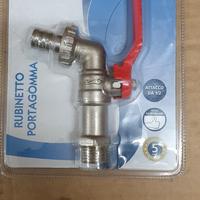 2 Rubinetti portagomma a sfera attacco 1/2
