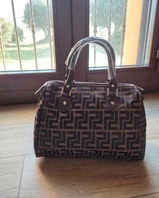 Borsa bauletto fantasia geometrica nuova