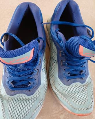 Scarpe Asics celeste blue no. 40 ben tenute