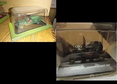 lotto 2 modellini jeep willys 1/43