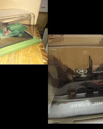 lotto 2 modellini jeep willys 1/43