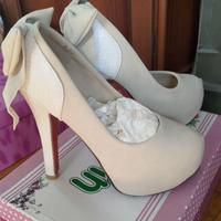 Scarpe fiocco tacco alto