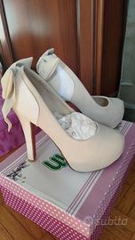Scarpe fiocco tacco alto