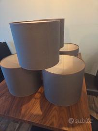 paralume tessuto color marrone