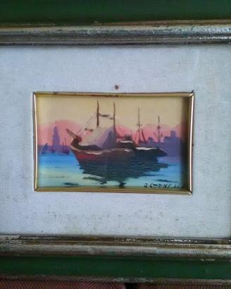 Coppia di quadri a olio di Alfredo Stengher