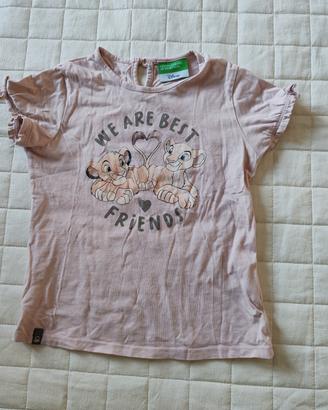 Maglietta Benetton Il Re Leone taglia 104 3-4 anni