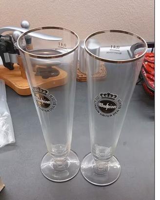 Bicchieri da birra 40CL - BORDO IN ORO