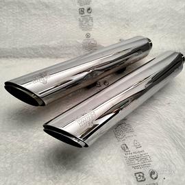 COPPIA TERMINALI SCARICO CROMATI VANCE & HINES TWI