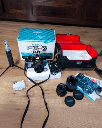 yashica FX-3 kit 28mm 50mm 135mm japan