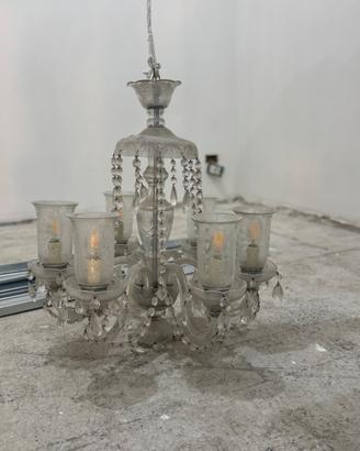 Coppia lampadari in cristallo