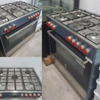 CUCINA A GAS IN ACCIAIO INOX, + 6 FUOCHI