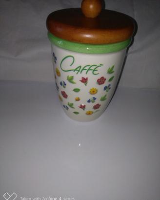 BARATTOLO PER CAFFÈ IN CERAMICA CON COPERCHIO DI L
