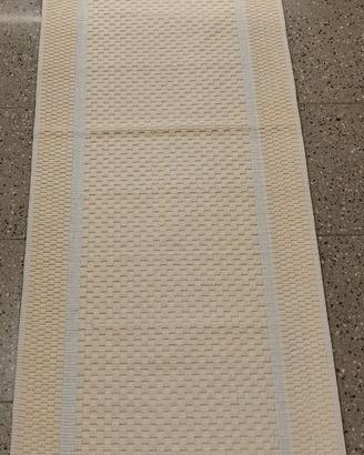 TAPPETO CELESTE ECRÙ NIDO D'APE 161x54 SARDO