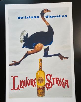 Poster Liquore Strega 33 × 48 cm liberty vintage