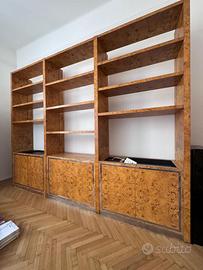 Libreria in legno di radice di olmo (Willy Rizzo)