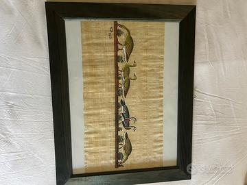 Quadro con pergamena Egizia largo 46 x 36 alto cm