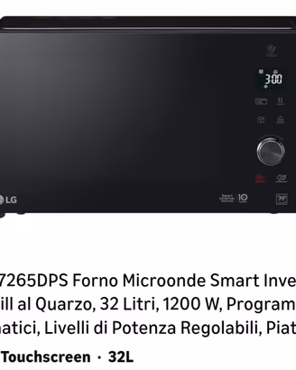 LG MH7265DPS Forno a Microonde Smart Inverter con