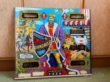 Vetro Flipper Zaccaria vintage "House of diamonds"