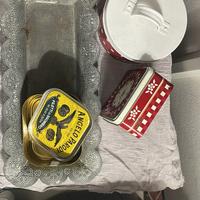 Set di scatole di latta più vassoietto