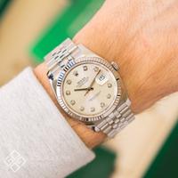 Rolex Datejust 36 Diamonds Dial_White_Full set