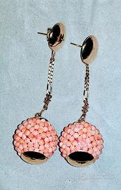 ORECCHINI ORO E CORALLO