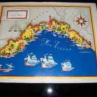 Cartina geografica Liguria Arti Graf Ricordi