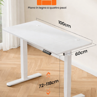 Scrivania Elettrica Regolabile in altezza 100x60