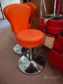 sgabello girevole arancione