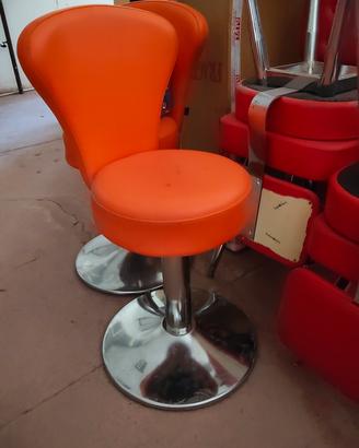 sgabello girevole arancione