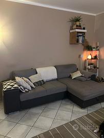 Divano apribile,3 sedute con penisola a sinistra e