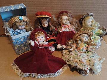 Bambolina ceramica 6 pz. euro 7 cad.