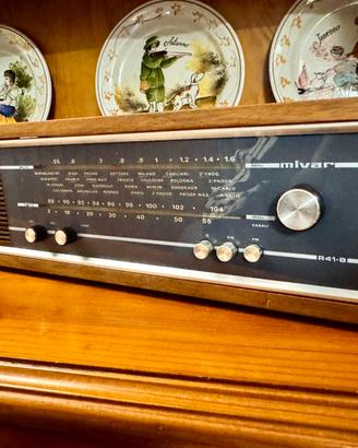 Radio Mivar R41-B Restaurata case NoceRiFattoaMano
