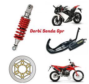 Derbi Senda Gpr accessori scarico mono freni filtr