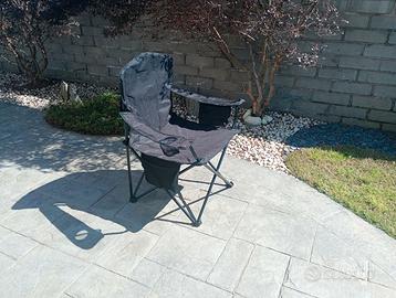 sedia da campeggio XL  mare  pesca imbottita,