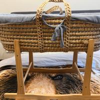 culla in vimini + supporto