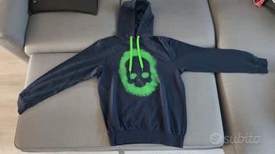 felpa con teschio verde