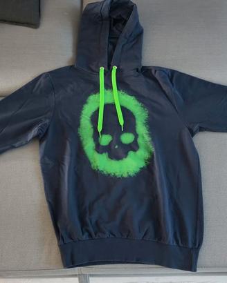 felpa con teschio verde