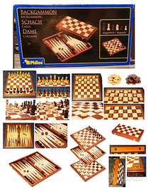 Scacchi Dama Backgammon gioco legno viaggi vacanze