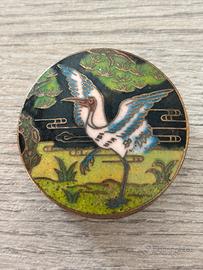 Scatolina portapillole cloisonnè