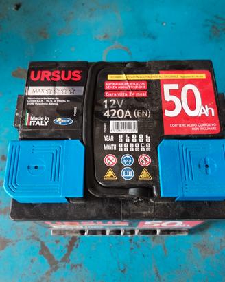batteria Ursus 50ah 420a en maggio 25 usata 2 mesi