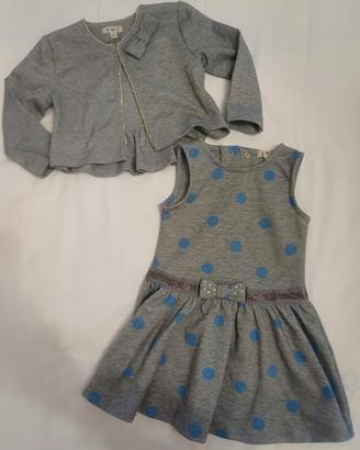 vestitino + coprispalle Ellepi 18 mesi bimba 86 cm