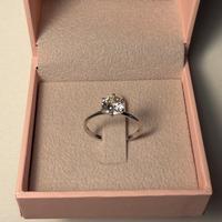 Anello solitario diamante naturale 1.01ct oro 18kt