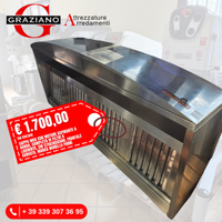 CAPPA ASPIRANTE in acciaio inox USATA curva