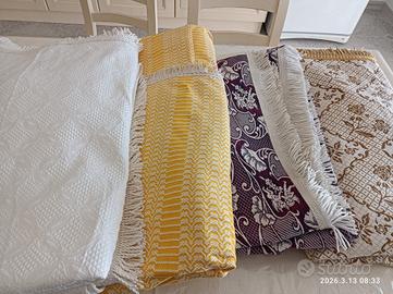 N° 4 coperte matrimoniali in Piquet e cotone nuove