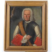 Dipinto antico Napoli nobile in armatura