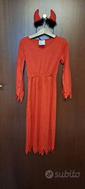 abito Halloween diavolo 5/6 anni