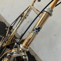 Bici corsa acciaio Colnago Campagnolo dorata