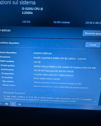 Notebook ASUS 15.6" - i5 / 12GB RAM 